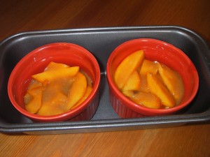 Crust-less Peach Pies