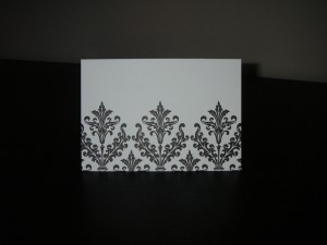 Black and White Note Card