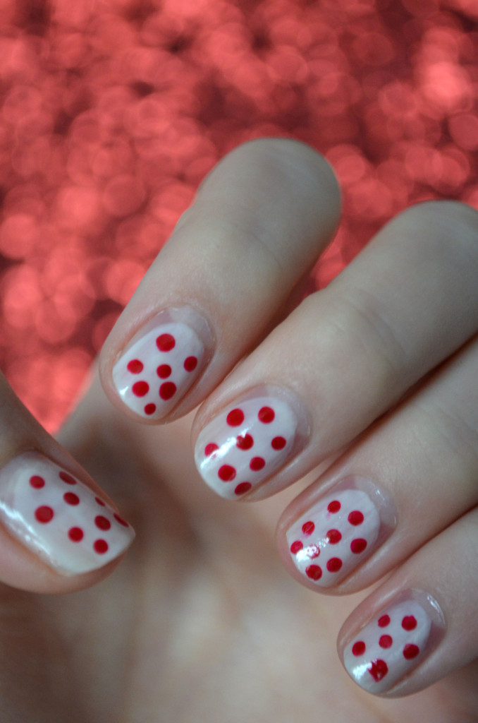 Red Polka Dot Nail Art