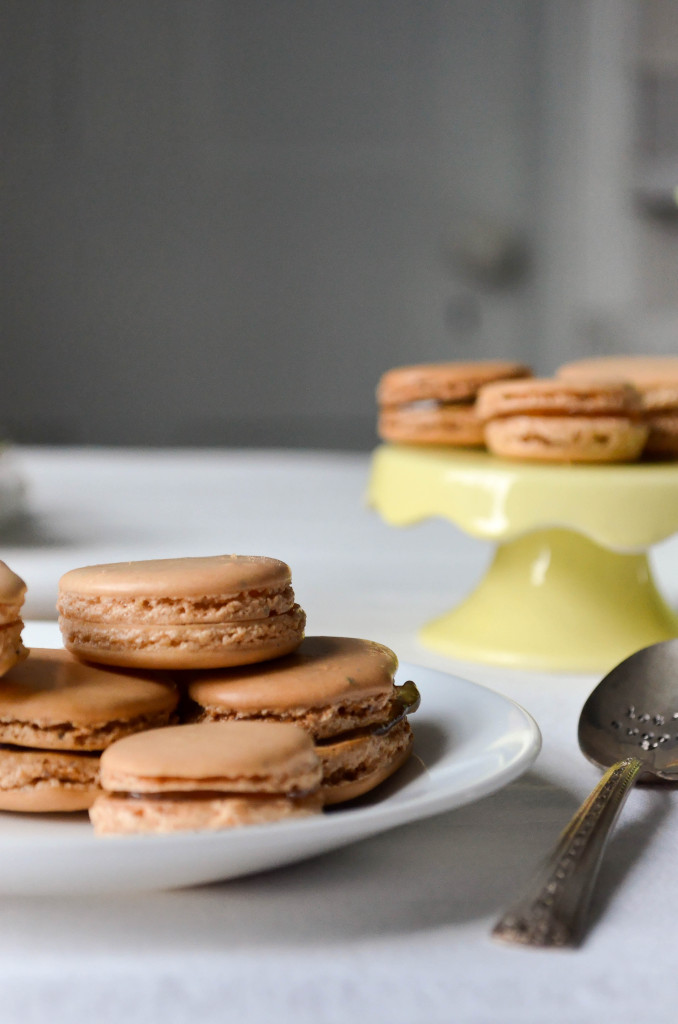Smokey Black Tea Macarons with Orange Marmalade \\ Sophster-Toaster Blog