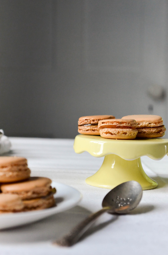 Smokey Black Tea Macarons with Orange Marmalade \\ Sophster-Toaster Blog