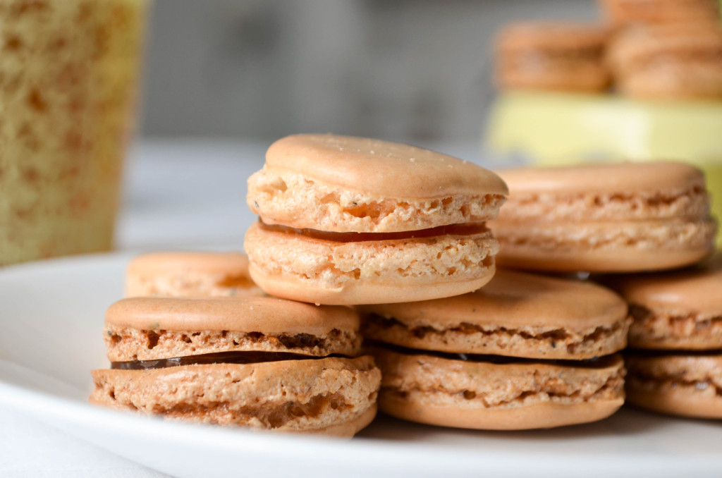 Smokey Black Tea Macarons with Orange Marmalade \\ Sophster-Toaster Blog