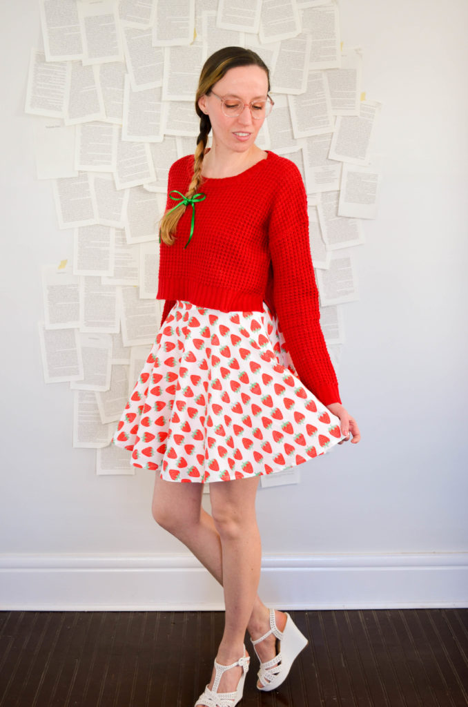 Strawberry Jammer Skater Skirt | Sophster-Toaster