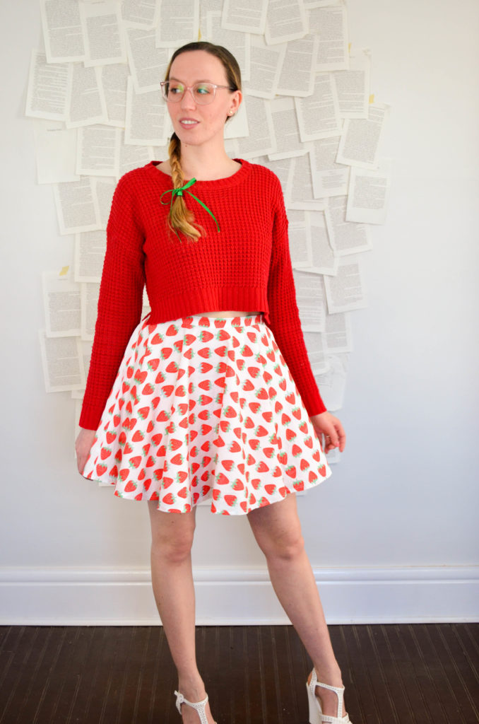 Strawberry Jammer Skater Skirt | Sophster-Toaster