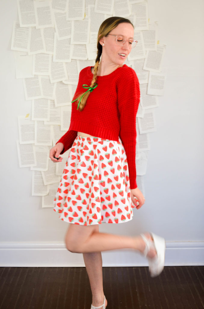 Strawberry Jammer Skater Skirt | Sophster-Toaster