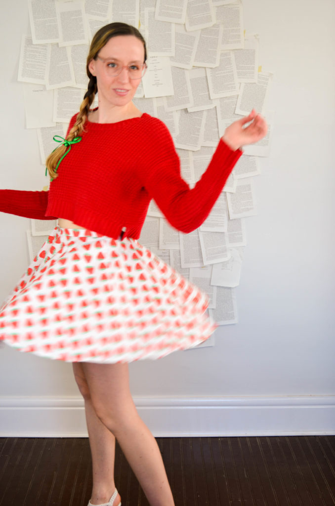 Strawberry Jammer Skater Skirt | Sophster-Toaster