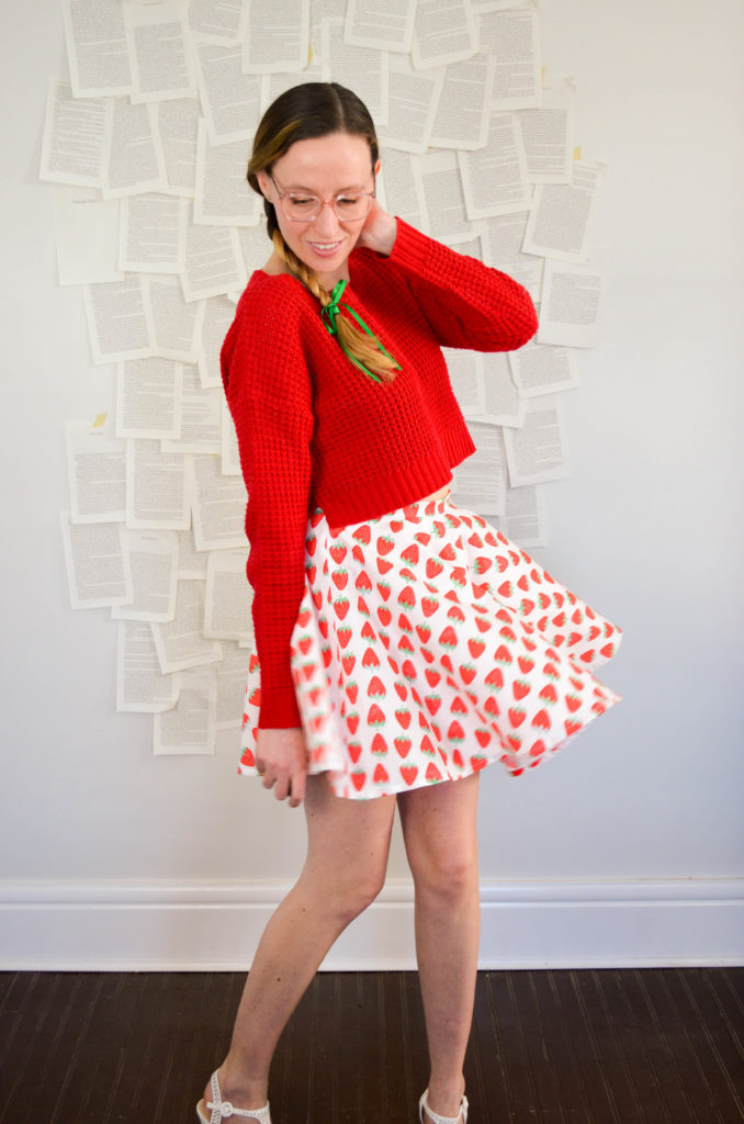 Strawberry Jammer Skater Skirt | Sophster-Toaster