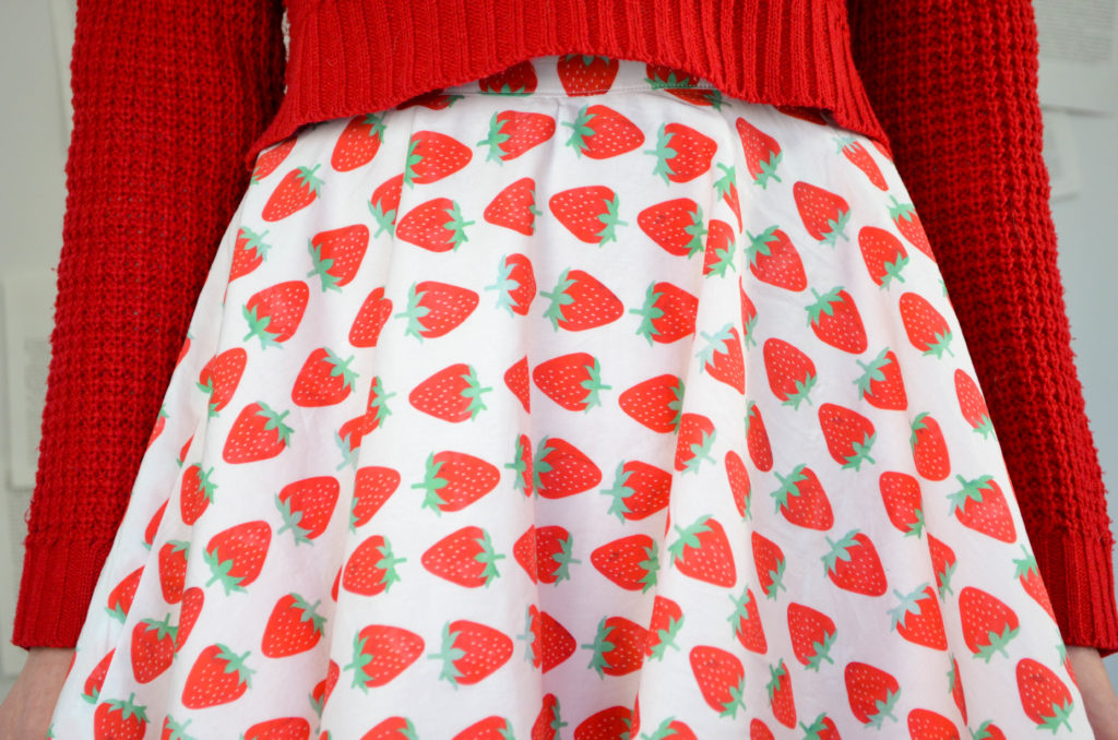 Strawberry Jammer Skater Skirt | Sophster-Toaster